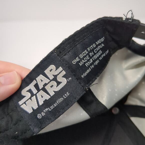 Star Wars Galaxy Snapback Hat Black One Size Adjustable Embroidered - Picture 9 of 9